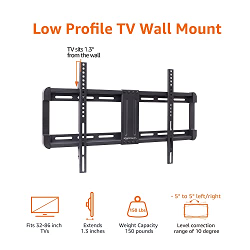 Low Profile TV Wall Mount with Horizontal Post Installation Leveling for 37, view 5