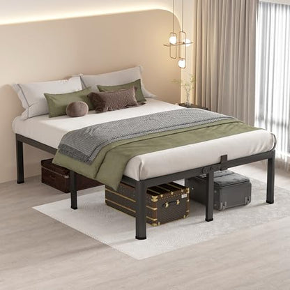 14 Inch King Metal Platform Bed Frame with Round Corner Legs, view 7