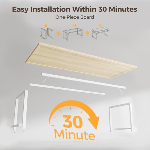 54 Inch Computer Desk, 1" Thick Heavy Duty Office Table, view 9