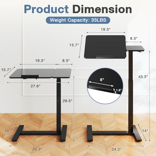 Standing Desk with Wheels, Rolling Desk, Laptop Table, view 6