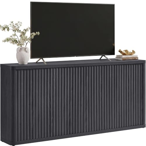 65" TV Stands for Living Room Bedroom Tall TV Console with Storage, view 2