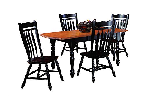 5 Piece Drop Leaf Extension Dining Set with Aspen Chairs