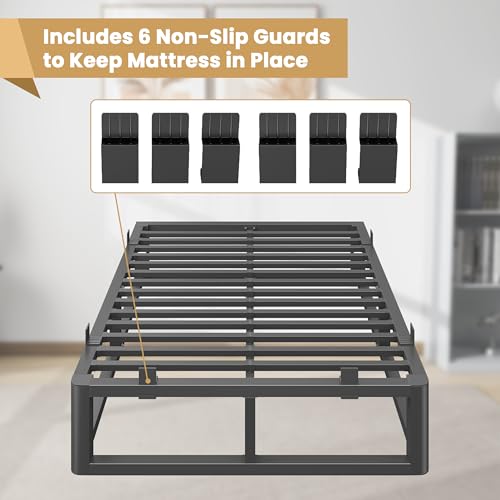 Steel King Bed Frame with Rounded Corners, view 5