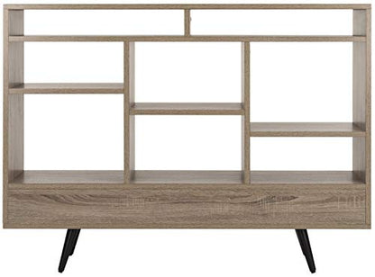 Safavieh Home Collection Marina Retro Mid Century Wood Etagere, Oak and Black