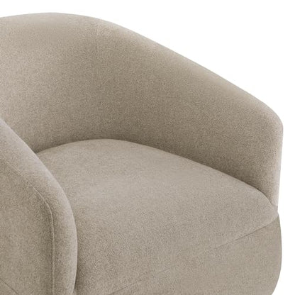 Swivel Accent Chair Modern Barrel Armchair for Bedroom Nursery Reading Waiting Living Room,Set of 1,Sand