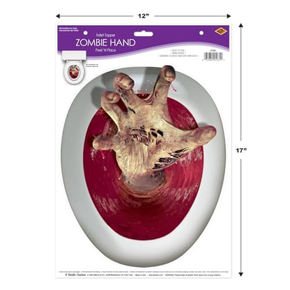 Zombie-Hand Peel 'N Place Toilet Topper
