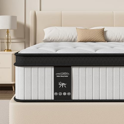 King Size Mattress, 12 Inch Hybrid Mattress King Size in a Box, Medium Firm, view 2