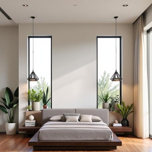 Acacia Wood Queen Bed Frame with Walnut Finish, view 5