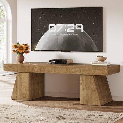63" TV Stand, Media Console Television Stands, Natural, view 2