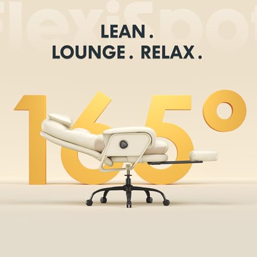 FLEXISPOT 2-in-1 Chaise Lounge Chair Indoor with Wheels Footrest 90-165°, view 5