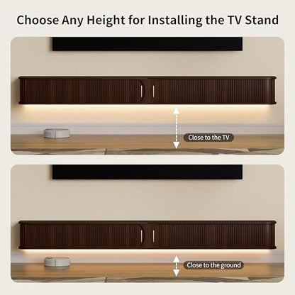 94.8" Floating TV Stand with Power Outlet for TVs up to 100", view 7