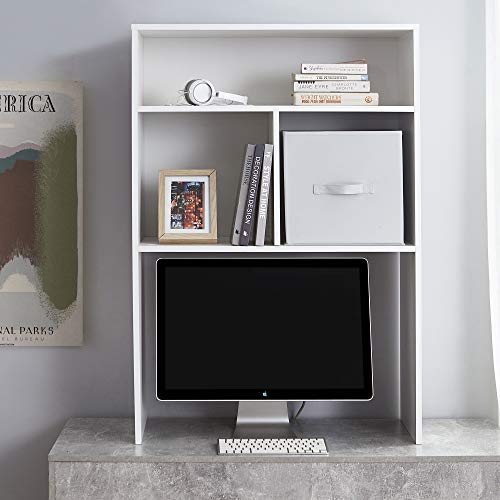 Yak About It® Extra Depth Cube Dorm Desk Bookshelf - White, view 3