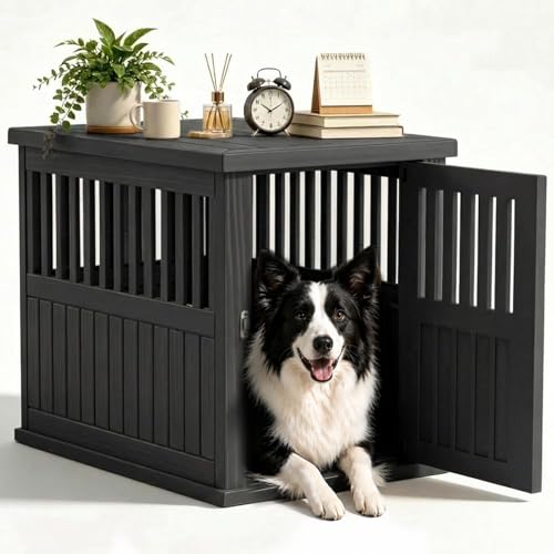 Dog Crate Furniture, Black, 29.65 * 21.34 * 25.28, view 2