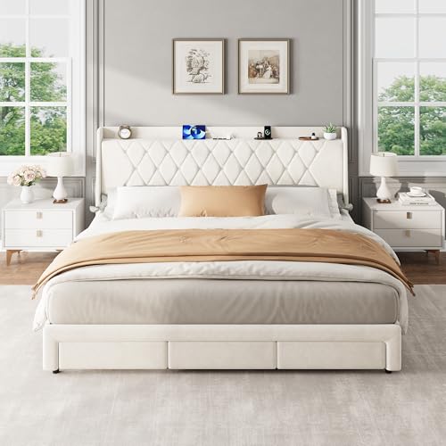 King Size Bed Frame with Storage, view 5