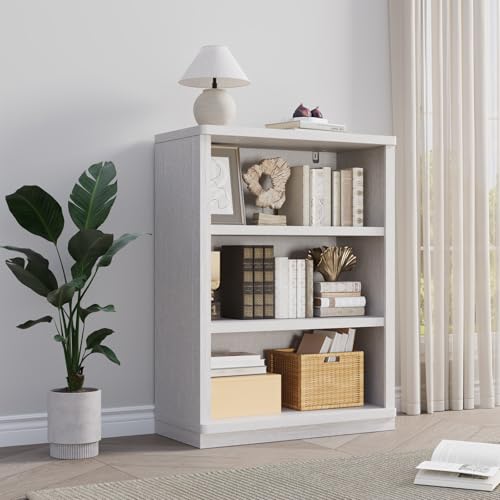 3 -Tier Bookcase, 42" Tall Book Shelf(White), view 8