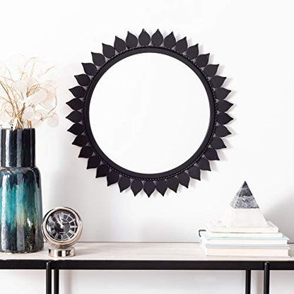 SAFAVIEH Home Nally Matte Black 21-inch Decorative Accent Mirror