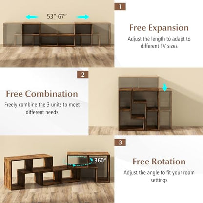 Free-Combination TV Stand for Bedroom, view 6