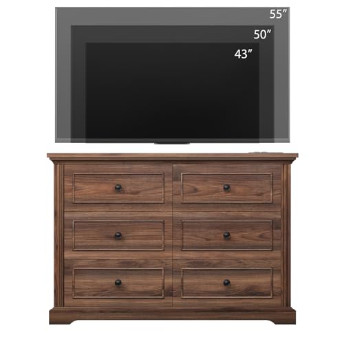 Farmhouse 6 Drawer Dresser for Bedroom, view 5