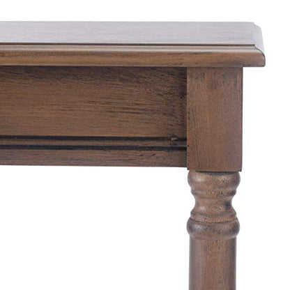 SAFAVIEH Furniture - Tinsley Rectangle Console Table - Brown - Solid Wood - Farmhouse Turned-Leg Design - Ideal for Entryway, Living Room, Hallway, 28"W x 11.75"D x 28"H (CNS5724C)