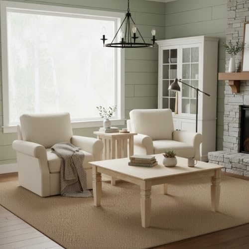 International Concepts, 18"H Java Square Coffee Table, Farmhouse, Living Room Furniture, Sturdy Solid Parawood, Paint or Stain in Any Color, Easy Assembly, Unfinished