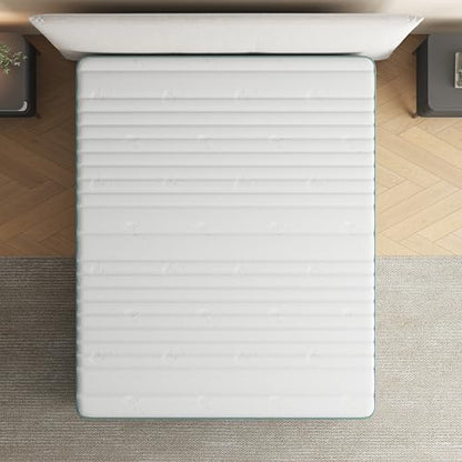 PurrJoys Firm Queen Mattress,10 Inch Hybrid Queen Size Mattress in a Box with Gel Memory Foam, Pocket Innerspring, Pressure Relief, Motion Isolation, Non-Fiberglass