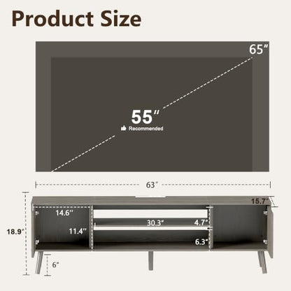 63" TV Stand for TVs Up to 70 inch, view 3