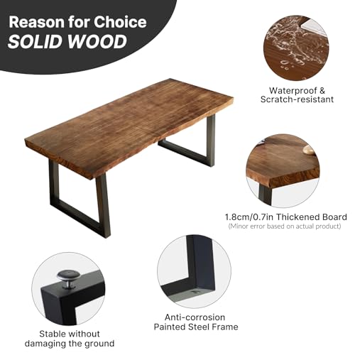 Solid Wood Desk 55 inches, view 5