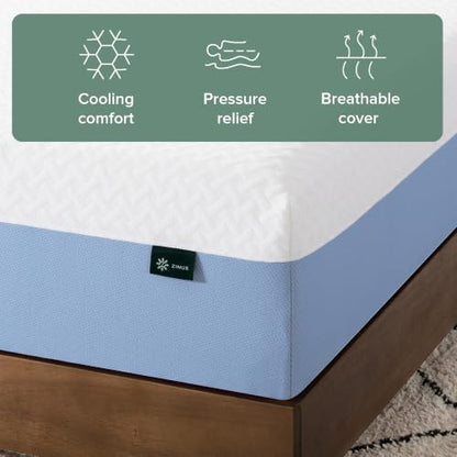 Zinus 12 Inch King Cooling Essential Memory Foam Mattress, Medium Feel, view 5
