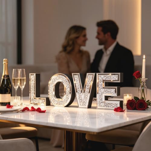 Love Letter Sign Home Wall Decor,Love Home Decoration for | Tabletop & Wall-mount,Bed Room and Living Room Decor,Ideal for Valentine's Day, Anniversary, Housewarming Gift