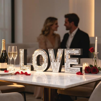 Love Letter Sign Home Wall Decor,Love Home Decoration for | Tabletop & Wall-mount,Bed Room and Living Room Decor,Ideal for Valentine's Day, Anniversary, Housewarming Gift