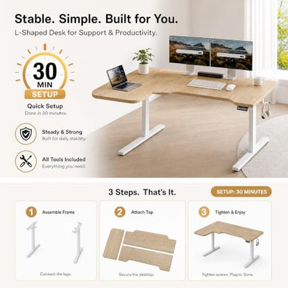47" L Shaped Standing Desk, view 8