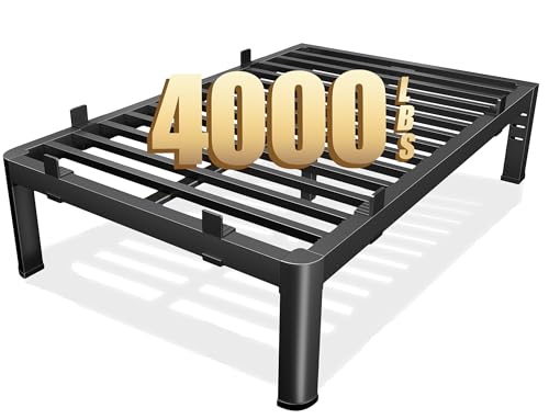 18 Inch Metal Full Size Bed Frame with Heavy Duty Steel Support, view 2