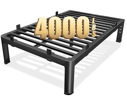 18 Inch Metal Full Size Bed Frame with Heavy Duty Steel Support, view 2