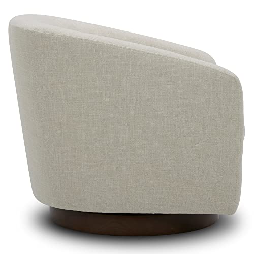 CHITA Swivel Accent Chair, FSC Certified Wood Frame, Fully Assembled, Linen