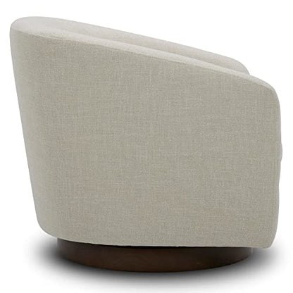 CHITA Swivel Accent Chair, FSC Certified Wood Frame, Fully Assembled, Linen