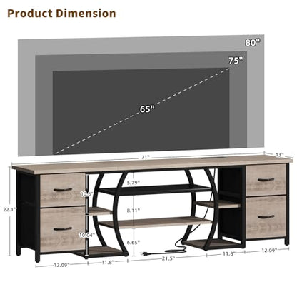 LED TV Stand for 65, 70, 80 Inch TV, view 4