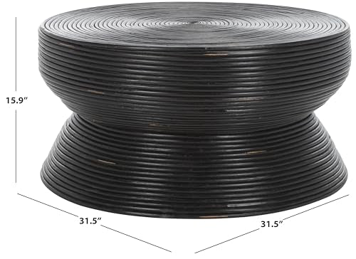 SAFAVIEH Home Collection Heimdall Black Round Coffee Table (Fully Assembled)