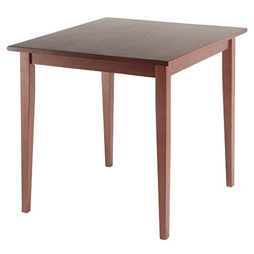 Groveland Wooden Square Dining Table, 29" in Walnut, Practical & Elegant Table for Eating, Study, Work, Sturdy Furniture for Kitchen, Dining Room, Office, Entryway