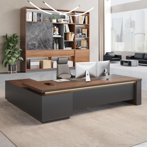 71" Reversible L-Shaped Executive Desk for Manager's Office, view 2