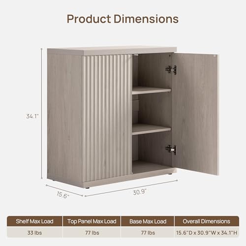 Buffet Cabinet with Storage Sideboard Cabinet with Doors & Shelves, view 4