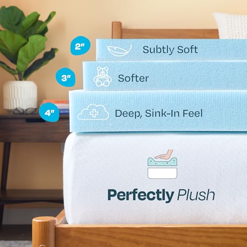 Memory Foam Mattress Topper, Twin XL Size, 2 Inch Gel Infused Memory Foam, view 6