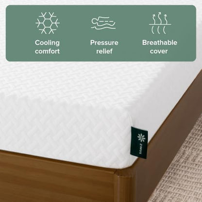 Zinus 5 Inch Twin Cooling Essential Memory Foam Mattress, Medium Feel, view 6