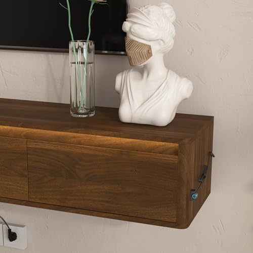 Floating TV Stand Wall Mounted with Led Lights, view 5