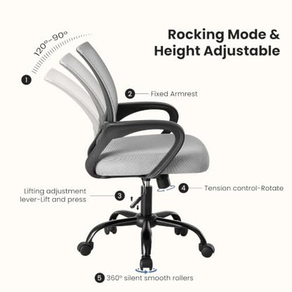 Ergonomic Office Chair, Executive Desk Chair with Lumbar Support, view 5