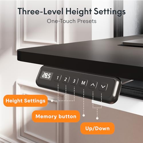 FLEXISPOT 4-Leg L-Shaped Standing Desk, 71 x 43 Inches, Black, view 8