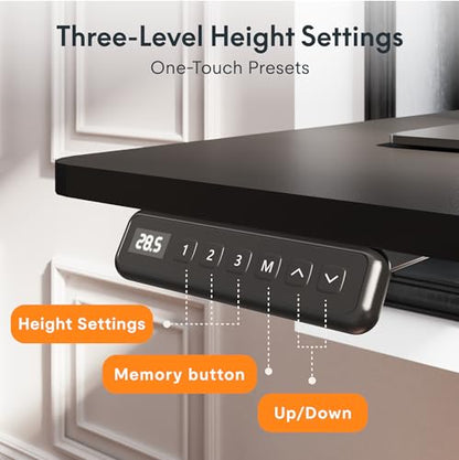 FLEXISPOT 4-Leg L-Shaped Standing Desk, 71 x 43 Inches, Black, view 8