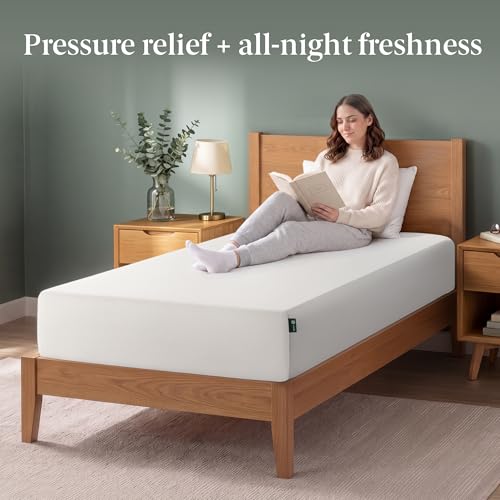 12 Inch Twin XL Green Tea Memory Foam Mattress, Medium Firm Feel, view 4