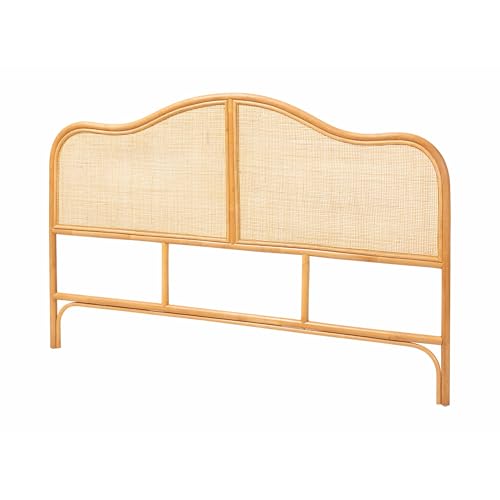 Adelita Natural Rattan Arched Headboard, Handwoven Cane Panel, view 2