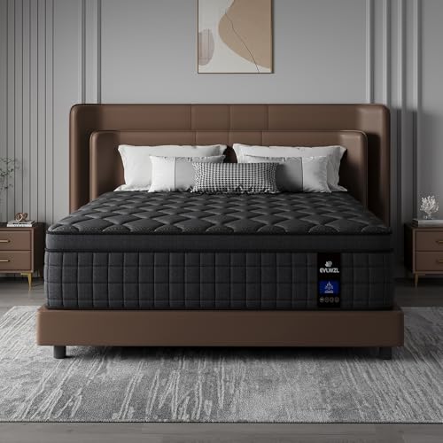 12 Inch Queen Mattress, Medium Firm Hybrid Queen Mattresses, Memory Foam Mattress in a Box with Individually Wrapped Pocket Springs, Reinforced Edge Support, Pressure Relief, Motion Isolation