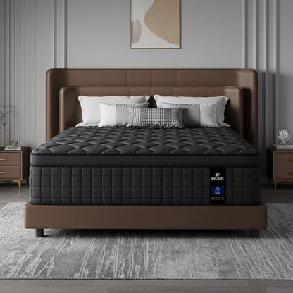 12 Inch Queen Mattress, Medium Firm Hybrid Queen Mattresses, Memory Foam Mattress in a Box with Individually Wrapped Pocket Springs, Reinforced Edge Support, Pressure Relief, Motion Isolation